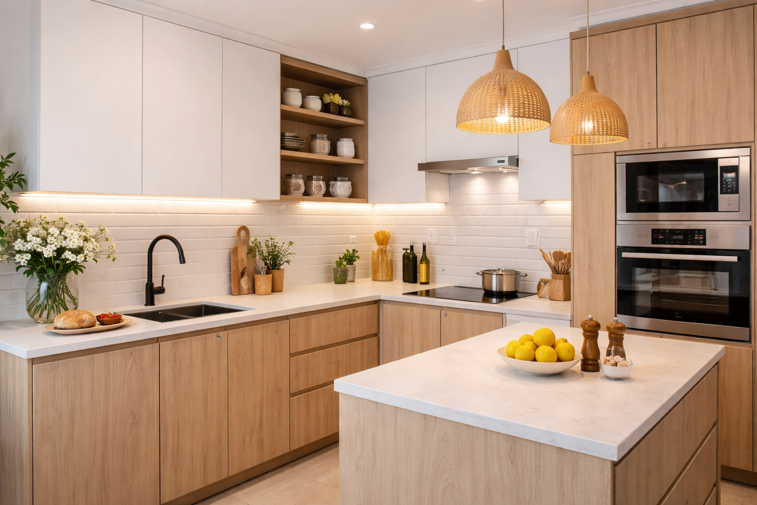 Kuchnie na wymiar w kształcie L – poznaj ich zalety